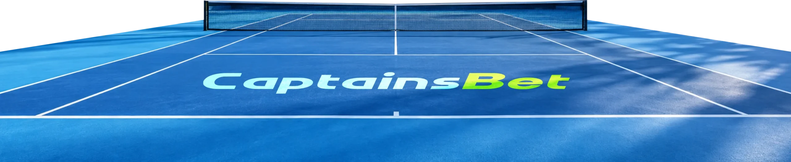 CaptainsBet logo on a tennis court
